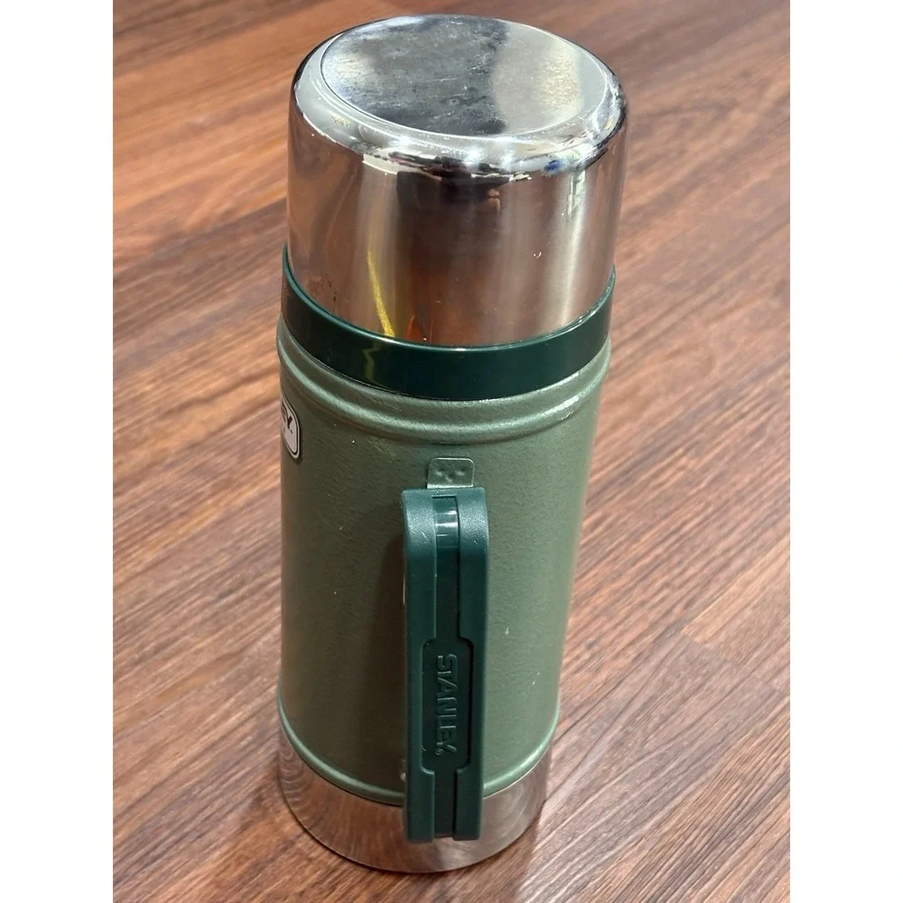 Stanley Classic Wide Mouth 24 Oz‎ Vacuum Bottle Thermos Green - Picture 3 of 11